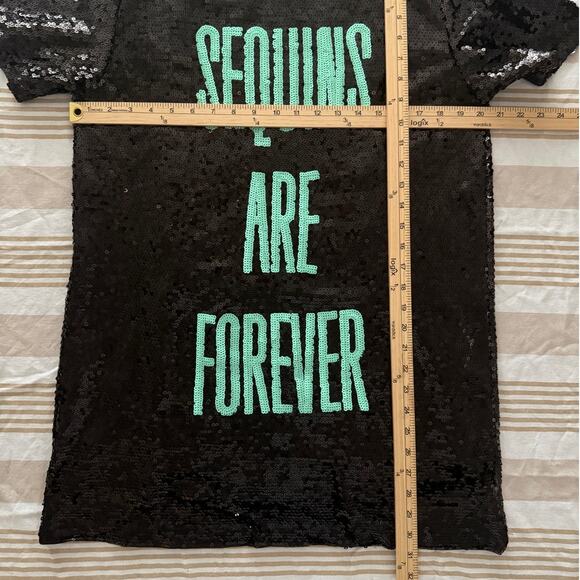 Taylor Swift NWT (bag) | black "Sequins Are Forever" tunic dress  | size Small - Picture 4 of 7